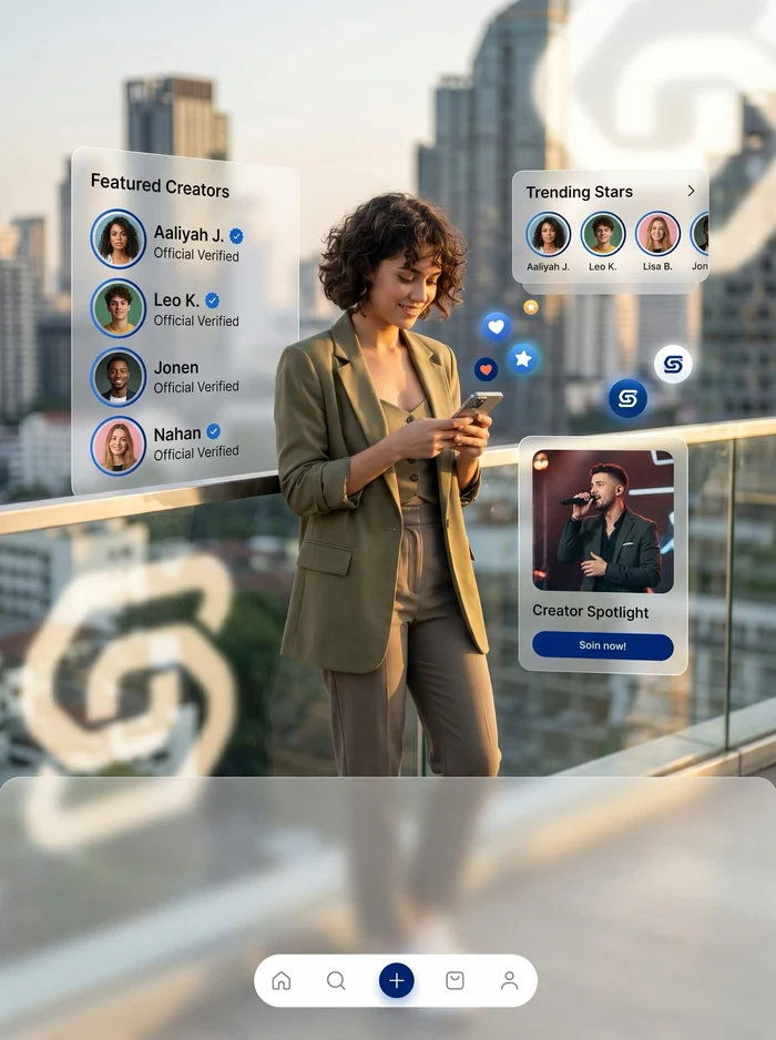 Creator using StarApp in a brand concept