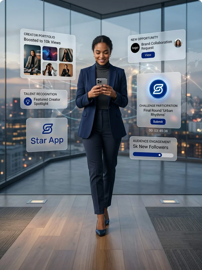StarApp concept of a creator finding opportunities